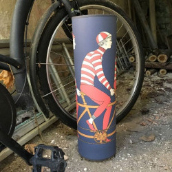 lampe cylindrique papier peint