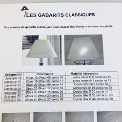 Gabarits abat-jour classiques