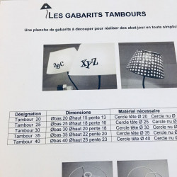 Gabarits abat-jour tambours