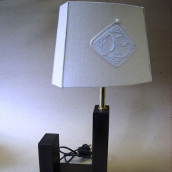 lampe bois avec abat-jour ovale