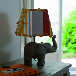 lampe éléphant avec abat-jour rectangle