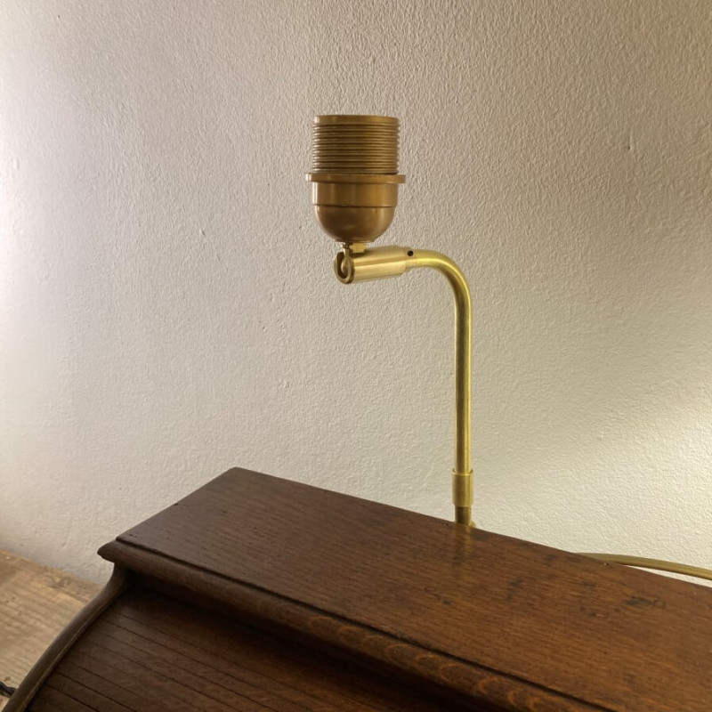 Lustre double avec des abat-jours,lustre laiton suspension avec abat