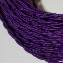 Cable textile torsadé violet