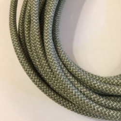 Câble rond zig zag vert et lin