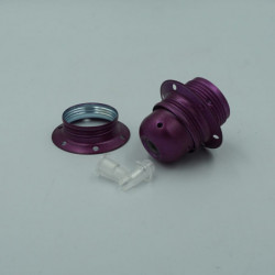 Douille E27 métal couleur violette